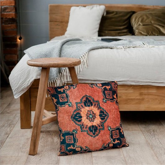 オリエンタルバーンアンバーエボニー黒ペルシャカーペット クッション