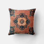 オリエンタルバーンアンバーエボニー黒ペルシャカーペット クッション (裏面)