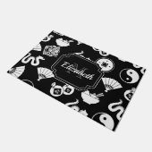 オリエンタルパターン ドアマット (アングル)