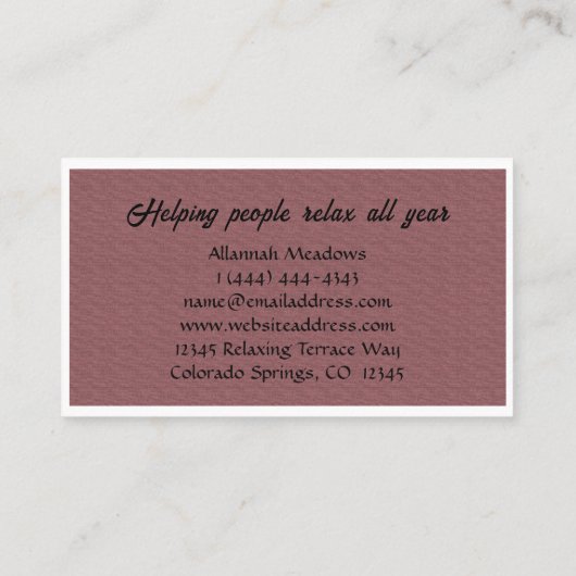 オリエンタルパラソルヨガインストラクター名刺 名刺 (裏面)