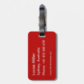 オリエンタルパーソナライズされたラグ荷物タグ ラゲッジタグ (裏面縦)