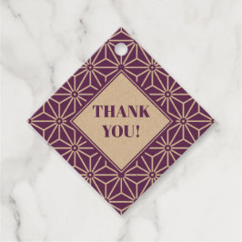 オリエンタルパープルアヤメ朝野羽ジャパン柄 フェイバータグ