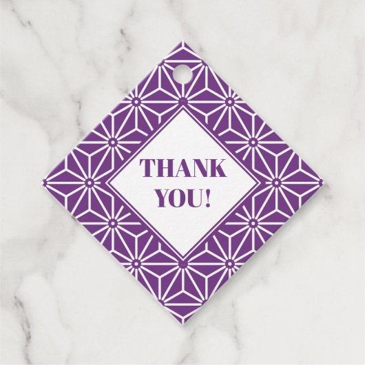 オリエンタルパープルアヤメ朝野羽ジャパン柄 フェイバータグ (正面)