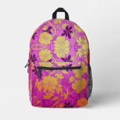 オリエンタルパープルピンクパターン – バックパック (正面)