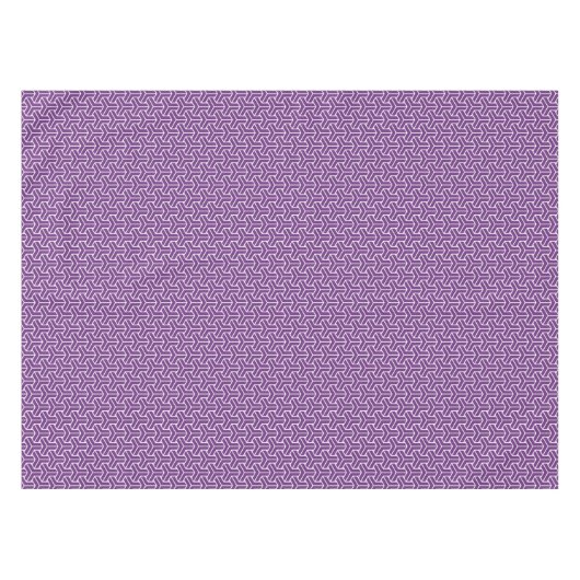 オリエンタルパープルホワイトアヤメ日本毘沙門模様 テーブルクロス (正面(横))