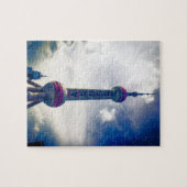 オリエンタルパールタワー – 上海 – 8x10インチ ジグソーパズル (横)