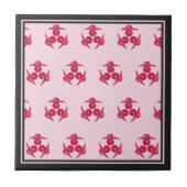 オリエンタルピンクグレイ三毛江日本門芸術 タイル (正面)