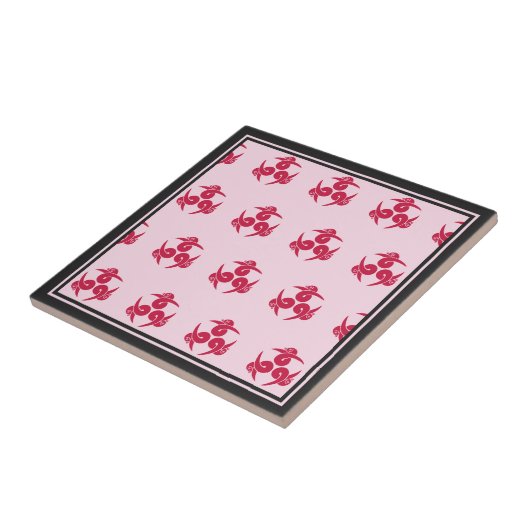 オリエンタルピンクグレイ三毛江日本門芸術 タイル (側面)