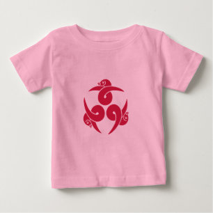 オリエンタルピンクスリーゲーゼ日本文ベクトルアート ベビーTシャツ