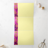 オリエンタルピンクターコイズフローラ-招待状カード 三つ折り招待状 (内部)