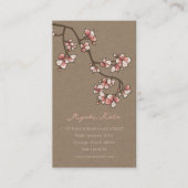 オリエンタルピンクピーチエレガント桜クラフト 名刺 (正面)