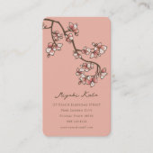 オリエンタルピンクピーチパーズエレガントシック桜 名刺 (正面)