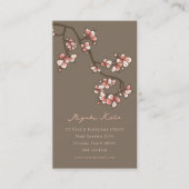 オリエンタルピンクピーチパーズエレガントシック桜 名刺 (正面)