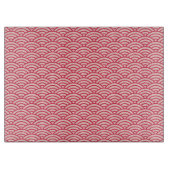 オリエンタルピンク桜恋登り魚鱗 カッティングボード (正面)