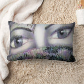 オリエンタルファンの後ろの目 ランバークッション (ブランケット)