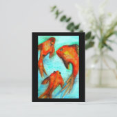 オリエンタルフィッシュハガキby Sacha Grossel Art ポストカード (スタンド正面)