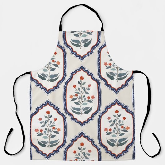 オリエンタルフラワーブランチ：カラムカリインディアン。 エプロン (正面)