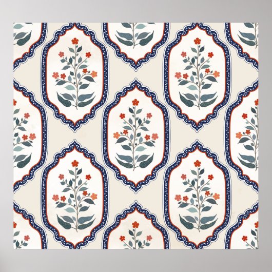 オリエンタルフラワーブランチ：カラムカリインディアン。 ポスター (正面)