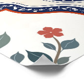 オリエンタルフラワーブランチ：カラムカリインディアン。 ポスター (角)