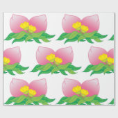 オリエンタルフルーツと花 ラッピングペーパー (フラット)