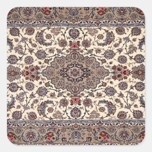 オリエンタルフローラペルシアカーペットパターン スクエアシール (正面)