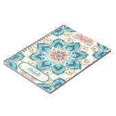 オリエンタルフローラマンダラクラシカル名前をカスタムする ノートブック (左側)