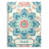 オリエンタルフローラマンダラクラシカル名前をカスタムする ノートブック (正面)