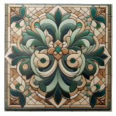 オリエンタルフローラモザイクオーナメント タイル (正面)