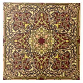 オリエンタルフローラルパターン タイル