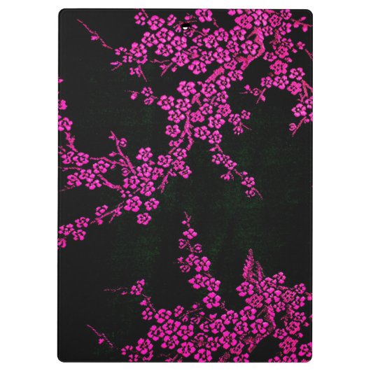 オリエンタルフローラ日本さくらんぼ咲きブラックピンク クリップボード (裏面)