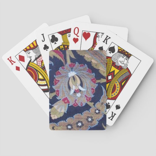 オリエンタルフローラ,グリーンブラックブルーダマスカス花 トランプ (裏面)