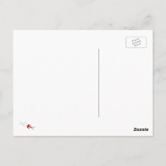 オリエンタルブライトムーン鳥の禅のアーモダント ポストカード (裏面)