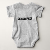 オリエンタルブラックジャパン井上門家紋 ベビーボディスーツ (裏面)