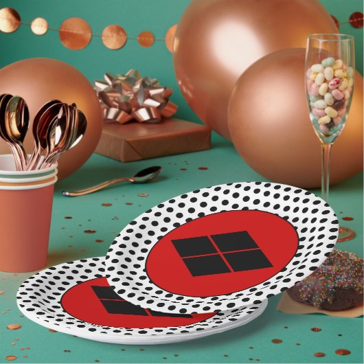 オリエンタルブラックレッド武田日本門芸術 ペーパープレート (複数)