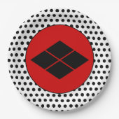 オリエンタルブラックレッド武田日本門芸術 ペーパープレート (正面)