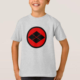 オリエンタルブラックレッド竹田日本文ベクトルアート Tシャツ