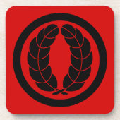 オリエンタルブラック中川日本カモンアート コースター (正面)