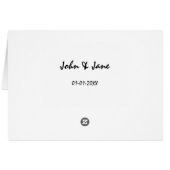 オリエンタルブリッジ結婚のテーブルプレースホルダ (裏面横)