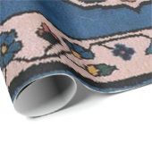 オリエンタルブルーのトルコ語ペルシア様式 ラッピングペーパー (ロールコーナー)