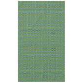 オリエンタルブルーイエローグリーンオットマントルコ六角形 テーブルクロス (正面)