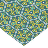オリエンタルブルーイエローグリーンオットマントルコ六角形 ロングテーブルランナー (コーナー)