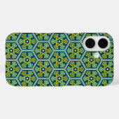 オリエンタルブルーイエローグリーンオットマントルコ六角形 Case-Mate iPhoneケース (裏面 (横))