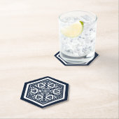 オリエンタルブルーオットマントルコのトレーサリーオリエンタルアート ペーパーコースター (インサイチュ)