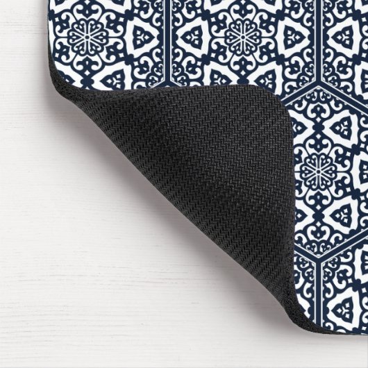 オリエンタルブルーオットマントルコのトレーサリーベクターアート マウスパッド (コーナー)