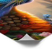 オリエンタルブルーカリコワイルドキャットディストピア ポスター (角)