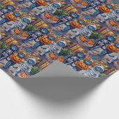 オリエンタルブルーキャッツのトリックオアトリートハロウィーン ラッピングペーパー (角)
