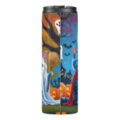 オリエンタルブルーキャッツカボチャおもしろいハロウィン タンブラー (裏面)