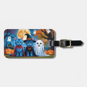 オリエンタルブルーキャッツカボチャおもしろいハロウィン ラゲッジタグ