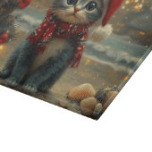 オリエンタルブルーキャットクリスマスヴィンテージビーチ カッティングボード (角)