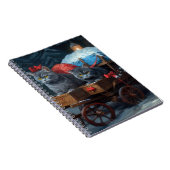 オリエンタルブルーキャットスノーイスレクリスマスデコール ノートブック (右側)